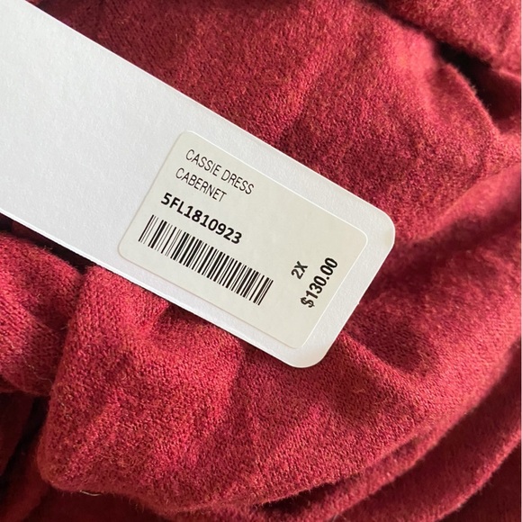 NWT Soft Surroundings Cassie Dress Long Maxi Chiffon Cabernet Size XL 1X 2X 3X - Picture 12 of 16